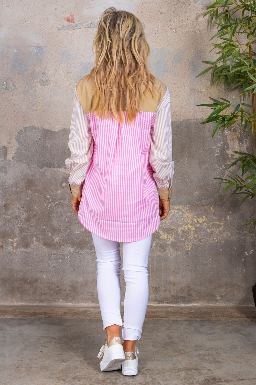 Blakely skjorte - Colorblock - Rosa