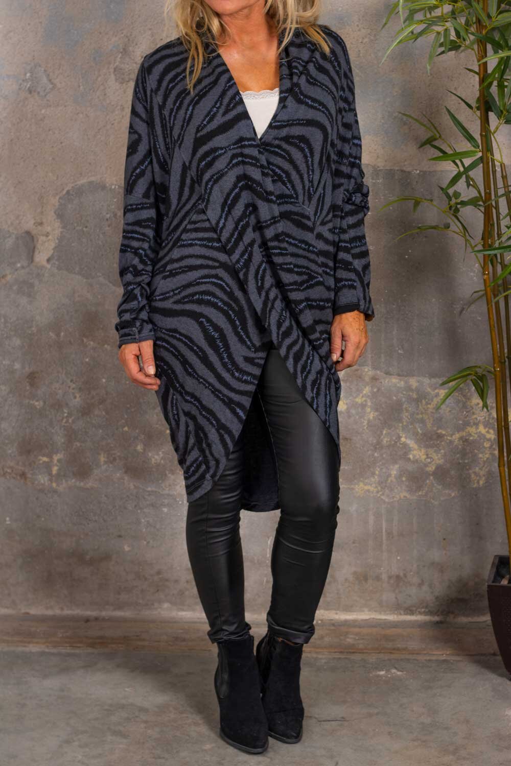 Crossover -genser - Zebra - Mørk grå