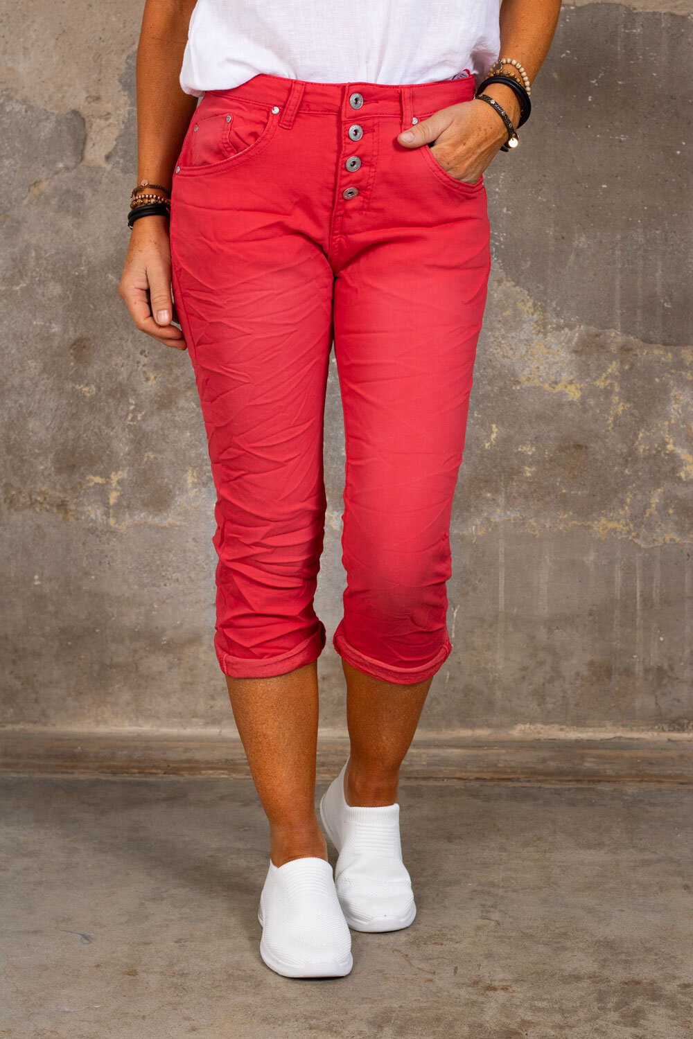 Trekvart bukser 1233 - Rød